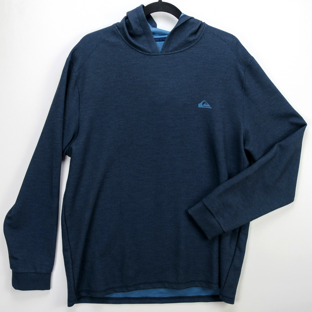 Quiksilver DryFlight Hoodie Mens XL Gray Lightweight Performance Athleisure